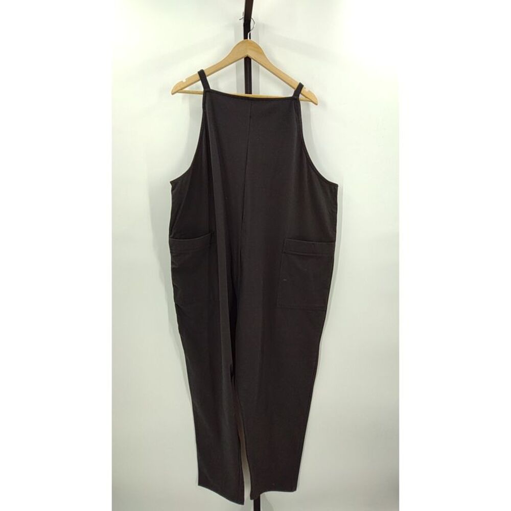 Quince Dark Brown Wide-Leg Jumpsuit